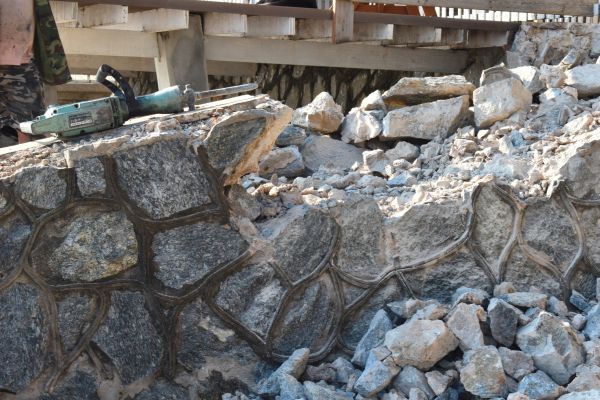 Retaining Wall Demolition in Denham Springs